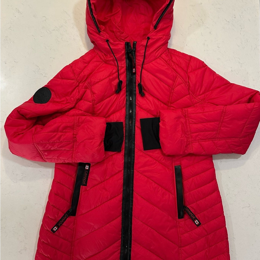 Red Quilted Canada Weathergear Jacket